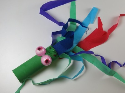DIY Fire Breathing Dragon Craft. How to Make a Dragon from Paper Roll Tube