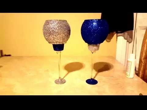 DIY-Glittered Candleholders for  $2.00