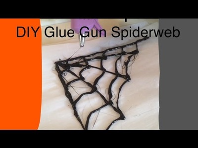 DIY Glue Gun Spider Web. Halloween Decor