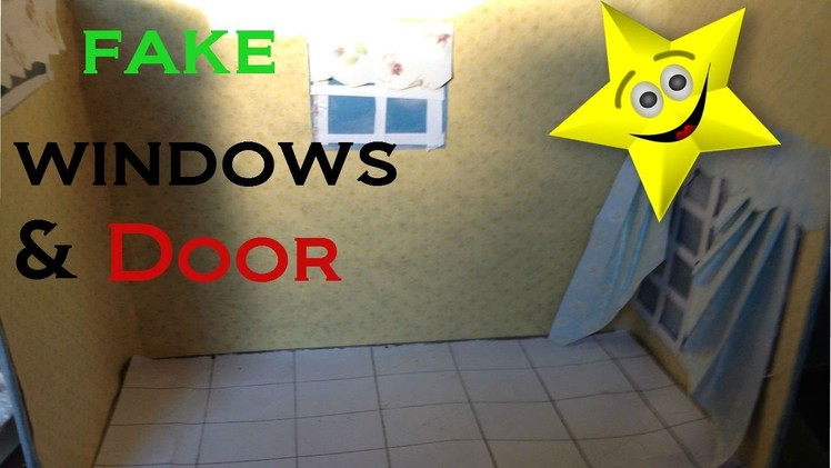 DIY How To Make Fake Windows, Door, tiles and Curtains Part one