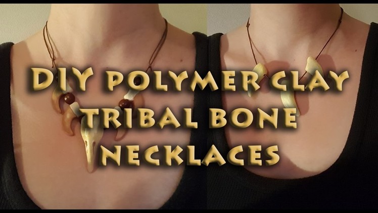 DIY polymer clay tribal bone necklaces