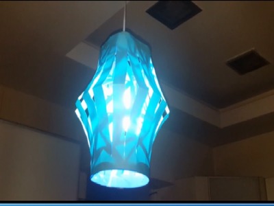 How to make a beautiful hanging lamp from paper. 