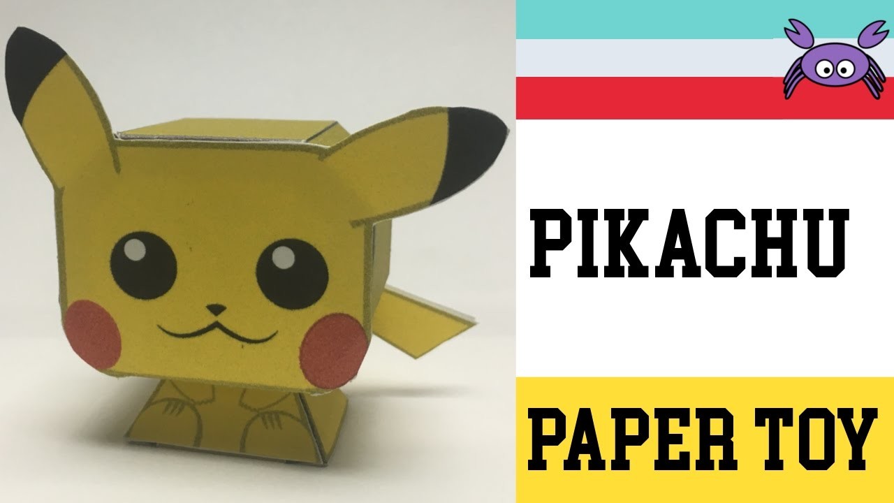 How to Make a Pikachu Paper Toy ( Papercraft ) (free template) by Becks