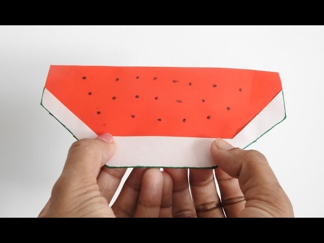 How to make an Origami Watermelon. . 