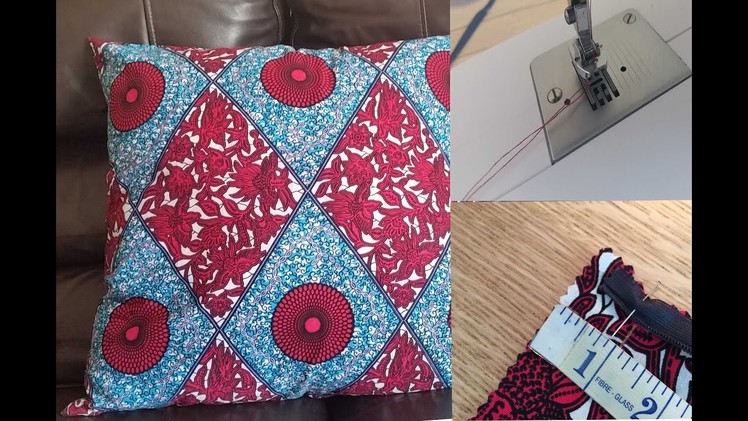 How to sew a pillow case, using Invisible Zipper