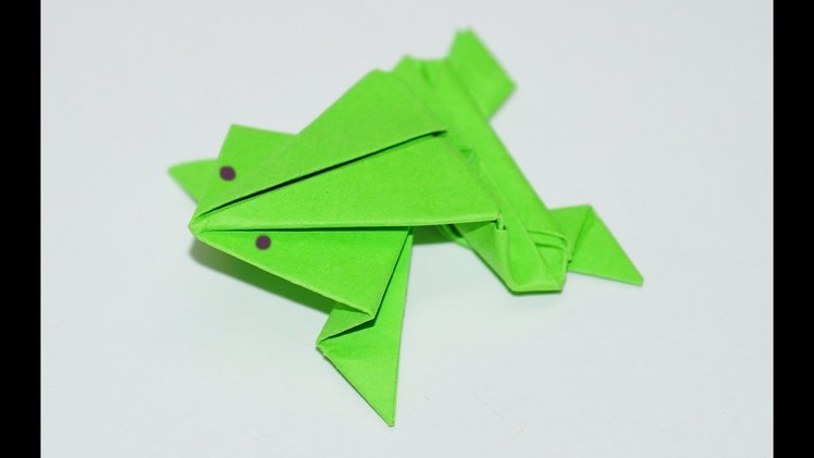 ORIGAMI FROG (Traditional model). DIY beauty and easy
