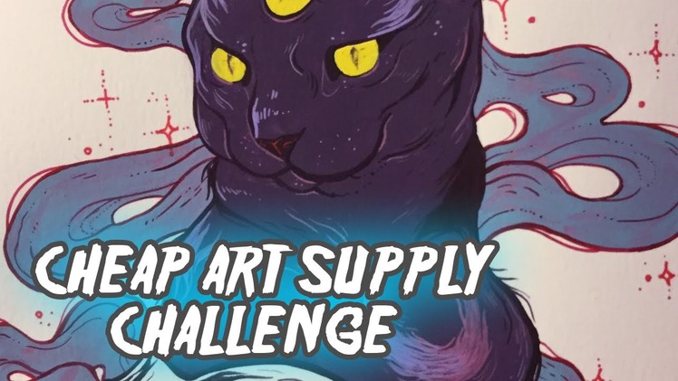 Alchemy Cat!! Gouache Painting. Cheap(ish) Art Supply Challenge #2