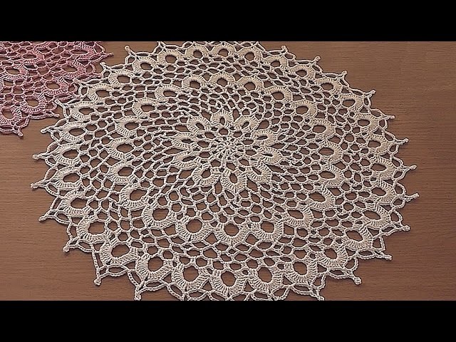 Crochet doily tutorial How to crochet doily 6 -11 round Part 2