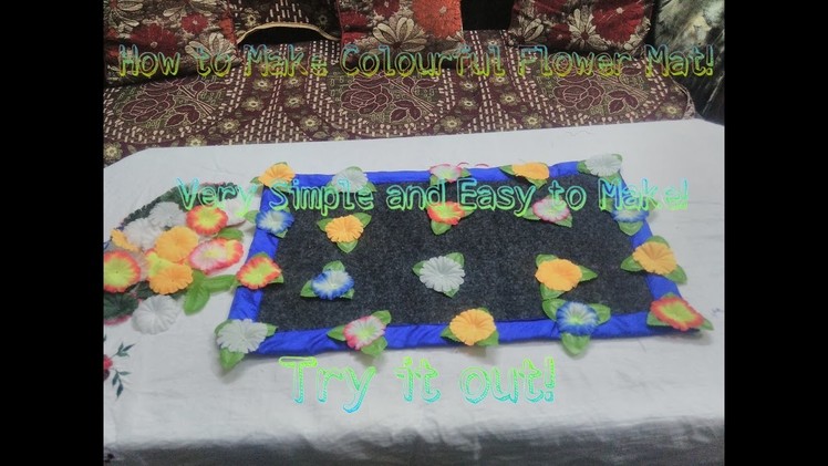 [DIY] How to Make a Colourful Flower Mat!. Make a Simple Flower Mat in a Few minutes!