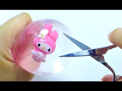Freezing & Cutting Open My Melody Water Pudding Squishy