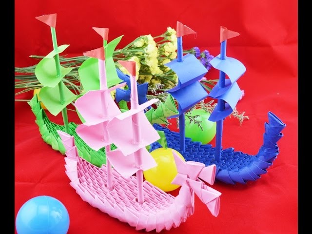 How to made 3d origami boat