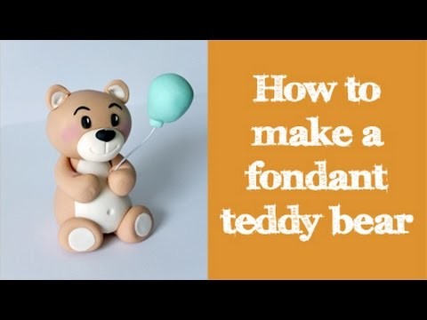 How to make a fondant teddy bear tutorial. Jak zrobić misia z masy cukrowej