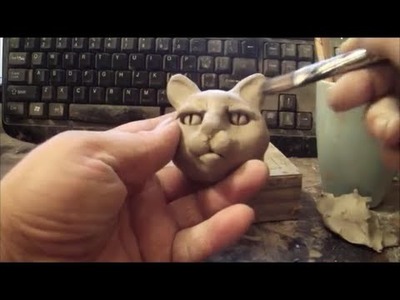 How To Sculpt A Cat Face In Clay