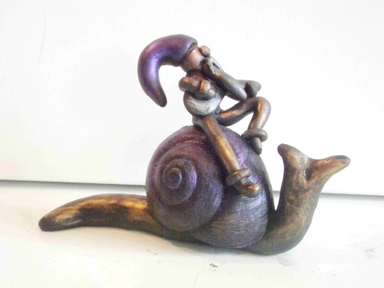 How To Sculpt A Snail Riding Fairy In Polymer Clay