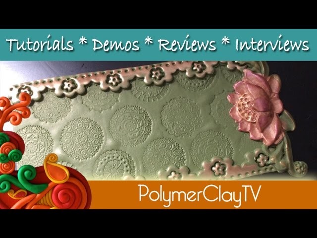 Make a pretty lotus tray to organize your stuff how to use polymer clay