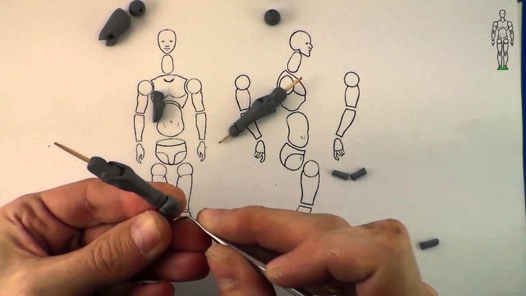Making a basic polymer clay action figure - Part 2