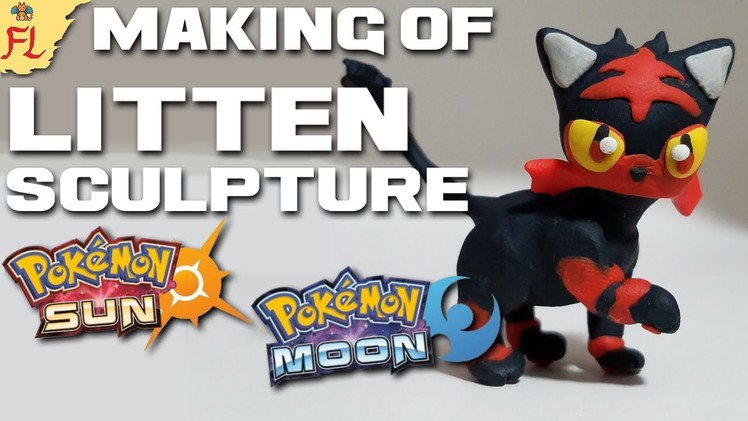 Making a Litten Pokemon Sculpture -  Pokemon Sun and Moon New Fire Starter!