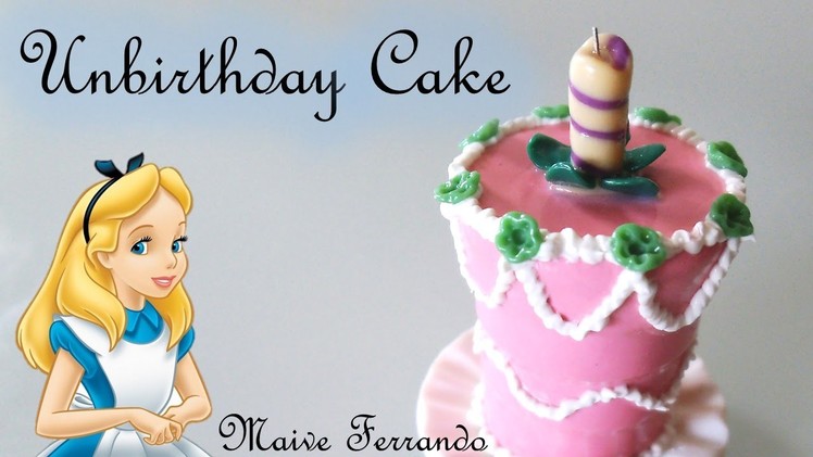 Miniature Alice in Wonderland Unbirthday Cake || Polymer Clay Tutorial