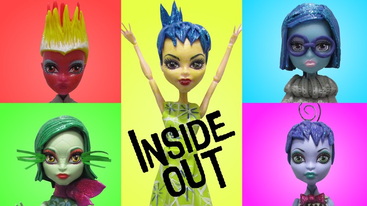 Play Doh Monster High "INSIDE OUT" Joy, Disgust, Anger,Sadness,Fear  Inspired Costumes