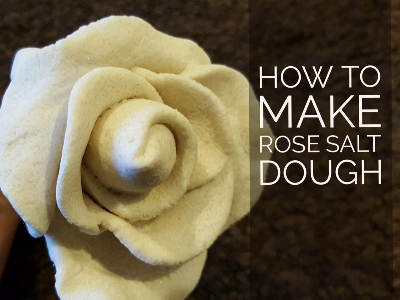 Rose salt. Mould Salty Dough.