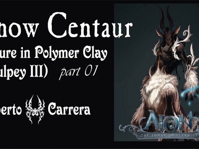 Snow Centaur (figure in Colour Polymer Clay) part_01 by A. Carrera