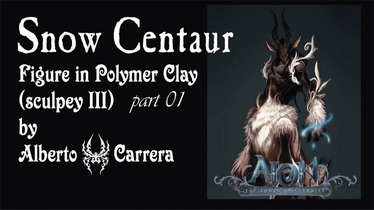 Snow Centaur (figure in Colour Polymer Clay) part_01 by A. Carrera