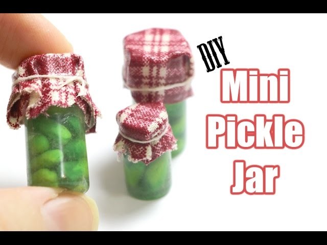 Tutorial: Miniature Pickle Jar - Fimo Polymer Clay, Resin