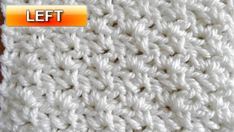 Wattle Stitch - Left Handed Crochet Tutorial
