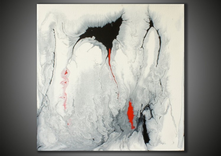 Acrylmalerei Demo - Fluid Abstract Art Painting White Rock - Acrylic Painting by Brigitte König