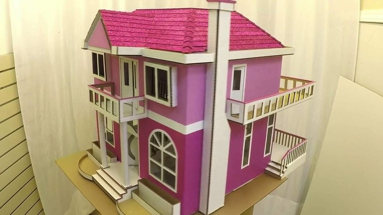 Cardboard Box made into Dollhouse with Lights - Time Lapse