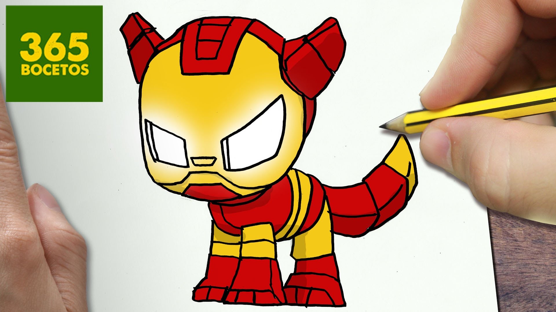Como Dibujar Perro Iron Man Kawaii Paso A Paso Dibujos Kawaii Faciles