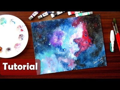 Cómo pintar una GALAXIA con acuarelas - Galaxy in Watercolor
