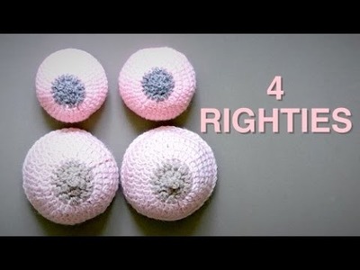 Crocheted Boobies.Prosthetics (4 RIGHTIES)