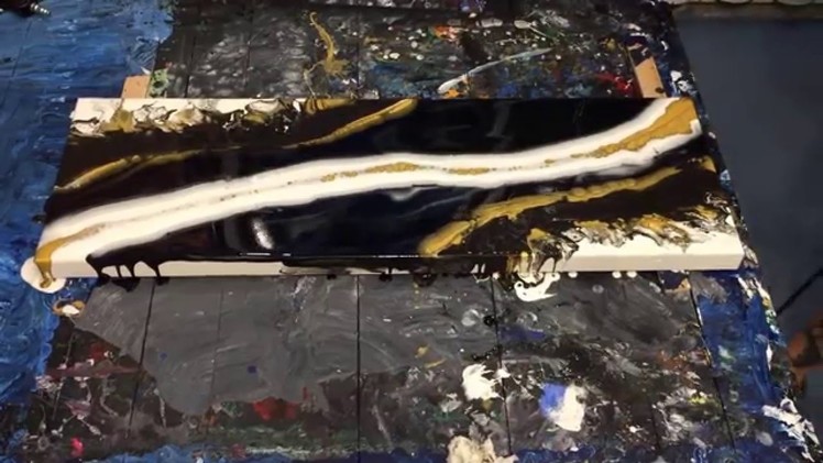 Divinity - Fluid Acrylic Painting - Abstract Art by Eric Siebenthal