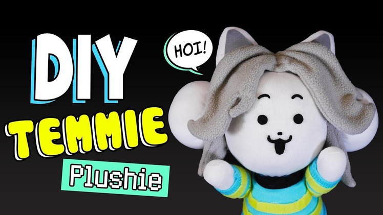 DIY Temmie Plushie with Movable Arms! Undertale Sock Plushie (FREE Pattern) Tutorial