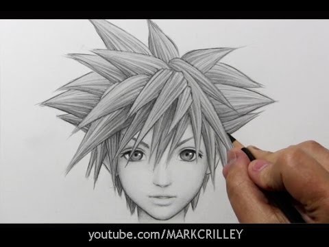 Drawing Time Lapse: Sora from "Kingdom Hearts"