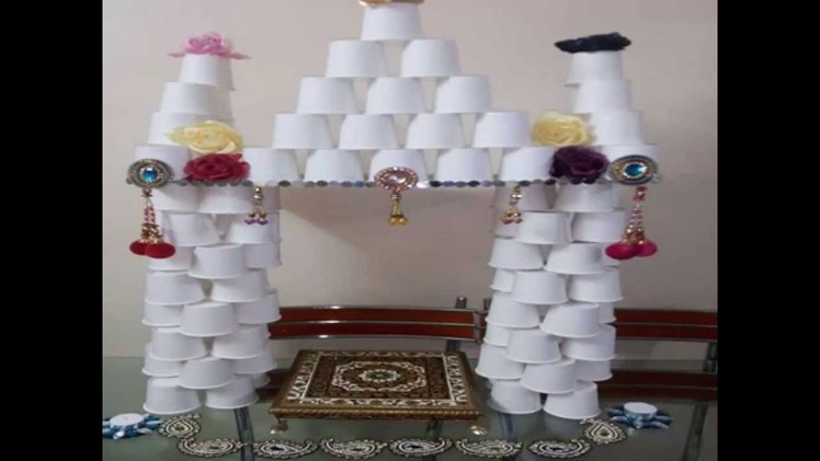Easy Home made Ganapati decoration