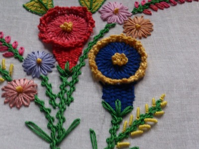 Embroidery ideas- Chamanthy stitch variation--Hand embroidery.
