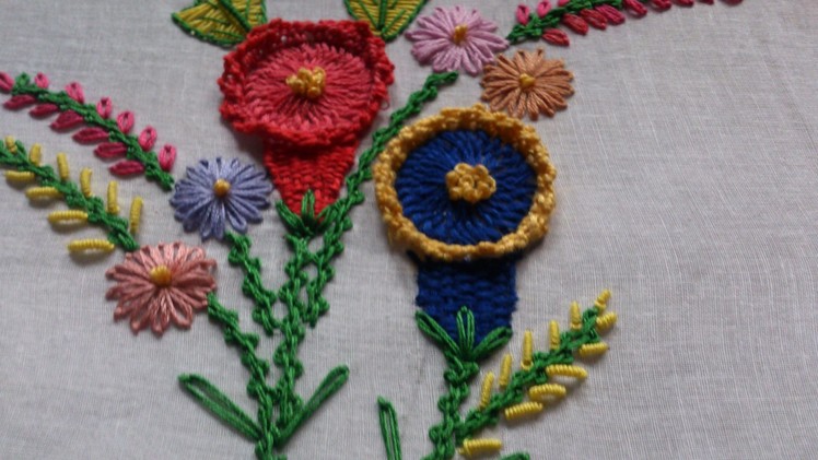Embroidery ideas- Chamanthy stitch variation--Hand embroidery.