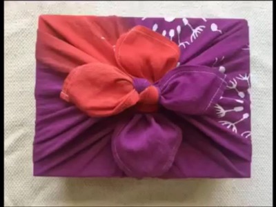 Furoshiki Tutorial: Wrapping a box in reusable fabric gift wrap (Maria's method)