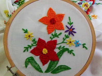 Hand Embroidery: Button Hole Stitch Variation