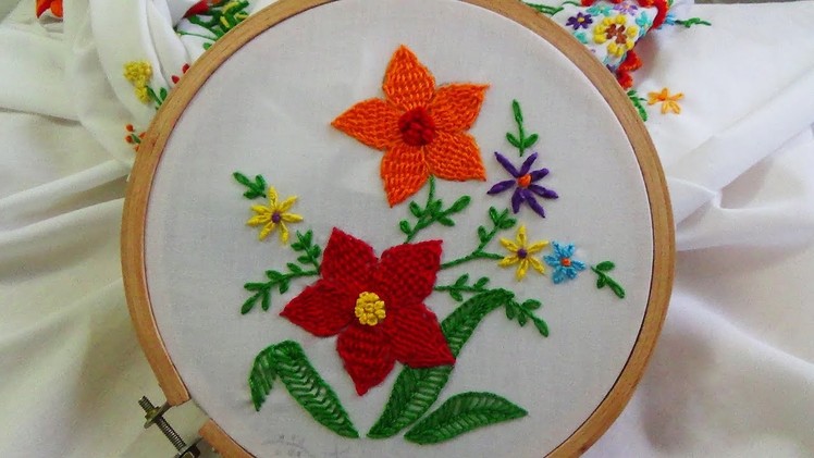 Hand Embroidery: Button Hole Stitch Variation
