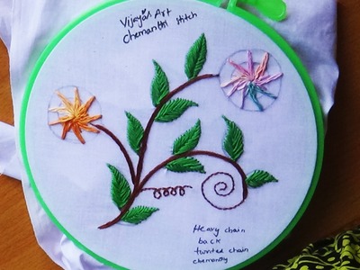 Hand Embroidery Designs # 127 - Chemanthy Flower designs