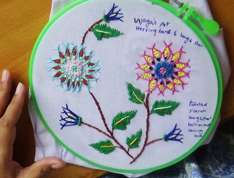 Hand Embroidery Designs # 128 - Chemanthy Flower (variation)