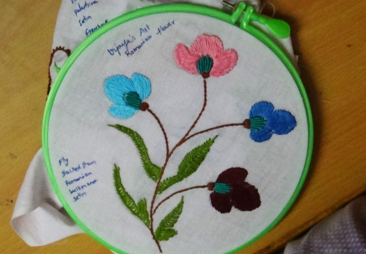 Hand Embroidery Designs # 137 - Romanian stitch design
