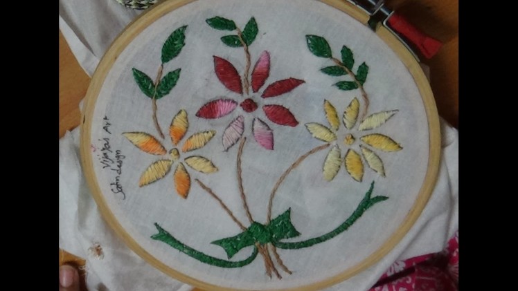 Hand Embroidery Designs # 166 - Satin designs