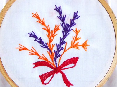 Hand Embroidery: Fern Stitch Variation