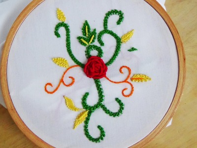 Hand Embroidery: Raised Chain Stitch