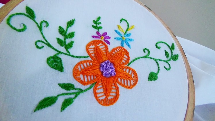 Hand Embroidery: Twisted Chain Flower Stitch