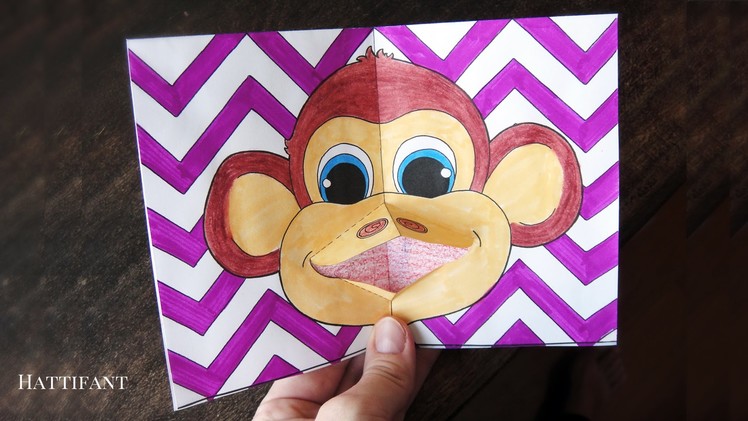Hattifant - Chinese New Year Monkey  PopUp Card  - Tutorial